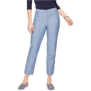 Talbots PERFECT CROP PANTS - CURVY FIT - CHAMBRAY